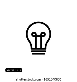 Bulb Icon Vector - Sign or Symbol