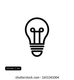 Bulb Icon Vector - Sign or Symbol