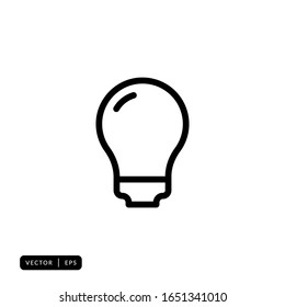 Bulb Icon Vector - Sign or Symbol