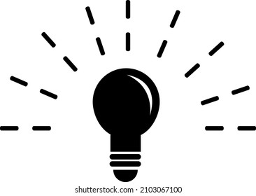 BULB Icon vector. Simple flat symbol. Perfect Black pictogram illustration on white background..eps