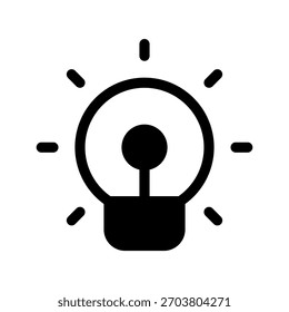 Ilustração de design de símbolo de vetor de ícone de lâmpada