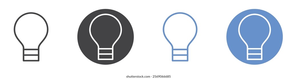 Bulb icon vector symbol outline sign