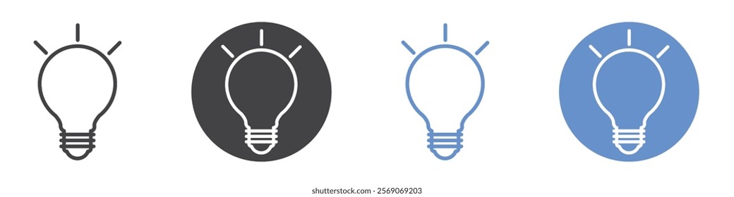 Bulb icon vector symbol outline sign