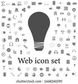icono de la bombilla. iconos web conjunto universal para web y móvil