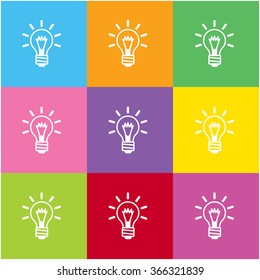 Bulb icon for web and mobile