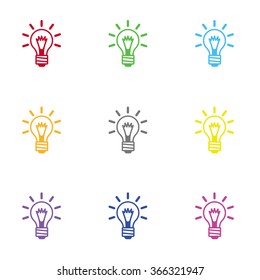 Bulb icon for web and mobile