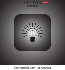  bulb icon, web icon. vector design