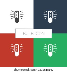 bulb icon white background. Editable filled bulb icon from innovation. Trendy bulb icon for web and mobile.
