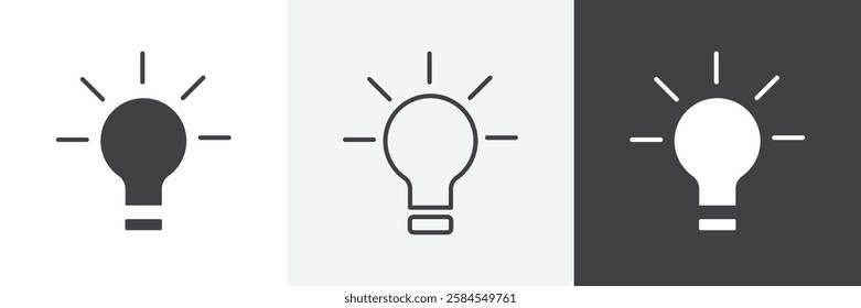Bulb icons graphics pack vectors.