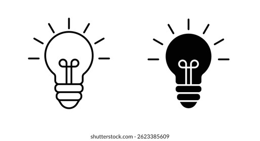 Bulb icons on white background for web