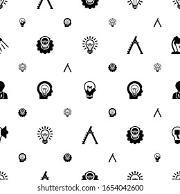bulb icons pattern seamless. Included editable filled Idea, great solution, Creative process, Creative people, stepladder, creativity, Creative campaign icons. bulb icons for web and mobile.