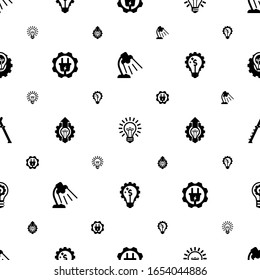 bulb icons pattern seamless. Included editable filled Table lamp, Idea, Electrical service, Innovation business, Marketing solutions, stepladder icons. bulb icons for web and mobile.