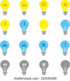 Bulb Icons set
