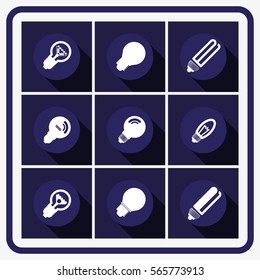 bulb icons set