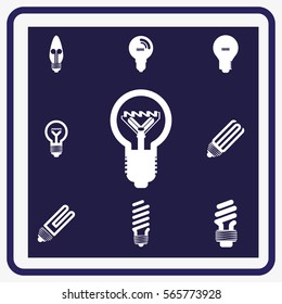 bulb icons set