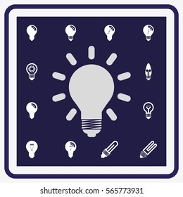 bulb icons set