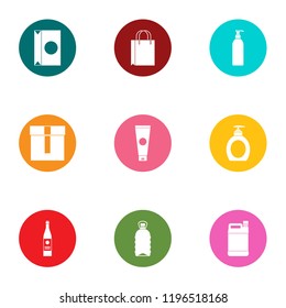 Bulb icons set. Flat set of 9 bulb vector icons for web isolated on white background
