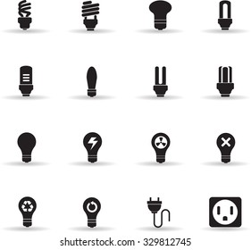 Bulb Icons set vector illustration