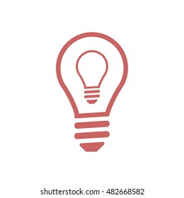 Bulb  icon,vector.  Flat design.