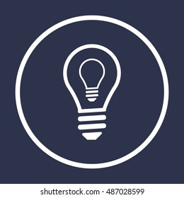 Bulb  icon,vector.  Flat design.