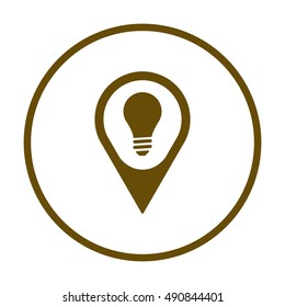 Bulb   icon,vector.  Flat design.