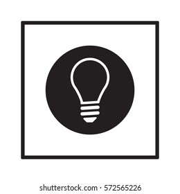Bulb  icon,vector.  Flat design.
