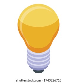 Bulb idea business icon. Isometric of bulb idea business vector icon for web design isolated on white background