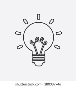 bulb idea design over background vector illustration
