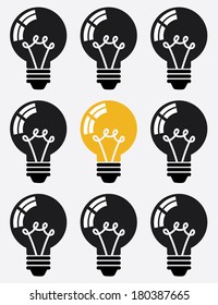 bulb idea design over white background vector illustration