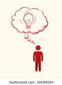 bulb idea design, vector illustration eps10 graphic 