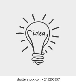 bulb idea design, vector illustration eps10 graphic 