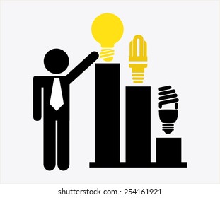 bulb idea design, vector illustration eps10 graphic 