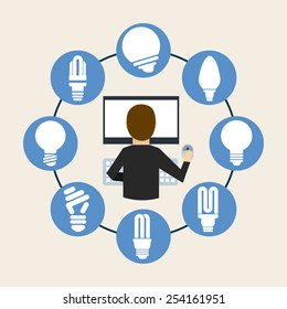 bulb idea design, vector illustration eps10 graphic 