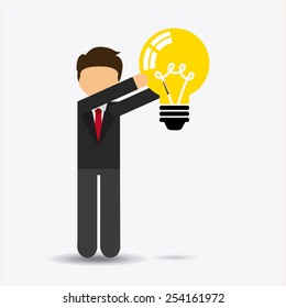 bulb idea design, vector illustration eps10 graphic 