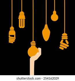 bulb idea design, vector illustration eps10 graphic 
