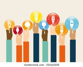 bulb idea design, vector illustration eps10 graphic 