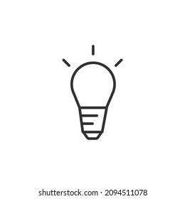bulb idea editable stroke icon, general icon 