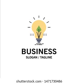bulb, idea, electricity, energy, light Flat Color Icon Vector