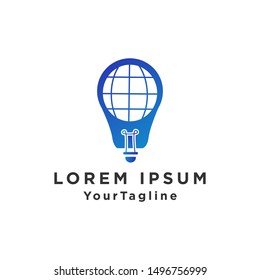 BULB IDEA GLOBE DESIGN VECTOR