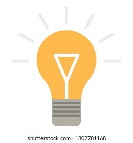 Bulb idea icon. Flat illustration of bulb idea vector icon for web design