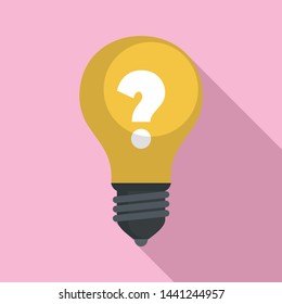 Bulb idea icon. Flat illustration of bulb idea vector icon for web design
