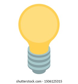Bulb idea icon. Isometric of bulb idea vector icon for web design isolated on white background