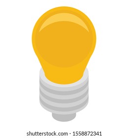 Bulb idea icon. Isometric of bulb idea vector icon for web design isolated on white background