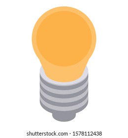 Bulb idea icon. Isometric of bulb idea vector icon for web design isolated on white background