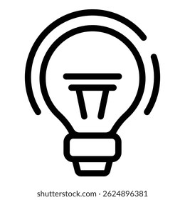 Bulb idea icon outline vector. Office leadership. Success job
