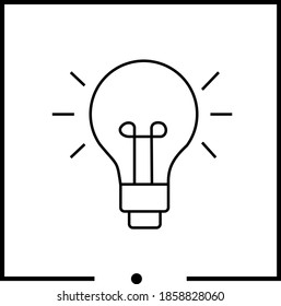 Bulb, Idea icon. Bulb  icon template color editable vector sign isolated on white background.