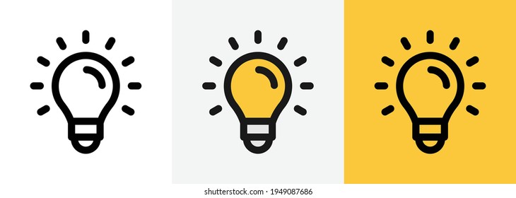 Vector de icono de idea de viñeta. Creatividad para la ilustración innovadora del concepto de solución.