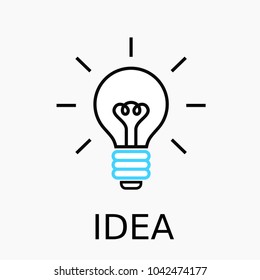Bulb idea icon vector illustration