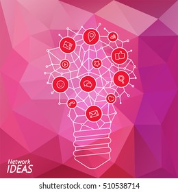 Bulb idea icon. Vector illustration of innovation