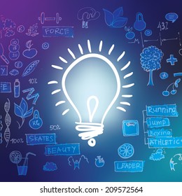 Bulb - idea and infographics